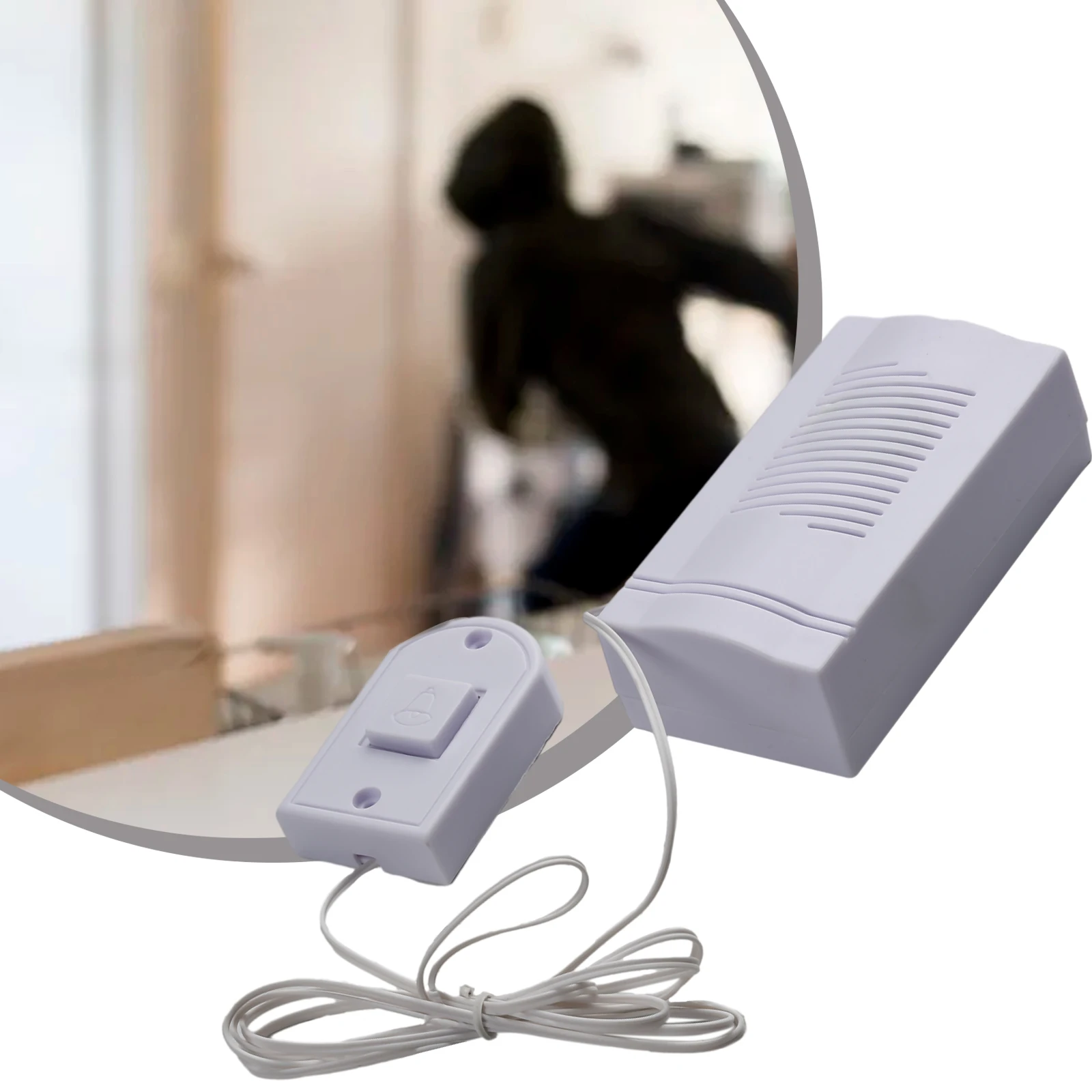 Safety Wired Doorbell Battery operated Guest Welcome Energy saving Simple Home Office Security White Practical