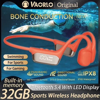 S10 Bluetooth 5.4 True Bone Conduction Headphone HIFI Music Headset 32GB MP3 Player LED Digital Display IPX8 Waterproof For Swim 1