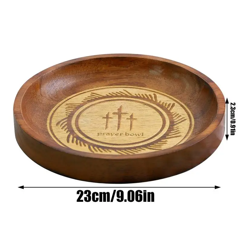 Wooden Prayer Bowl Religious Christian Congregation Gift Gratitude Heart Prayer Bowl Christian Gifts Wood Prayer Dough Bowl Gift 6