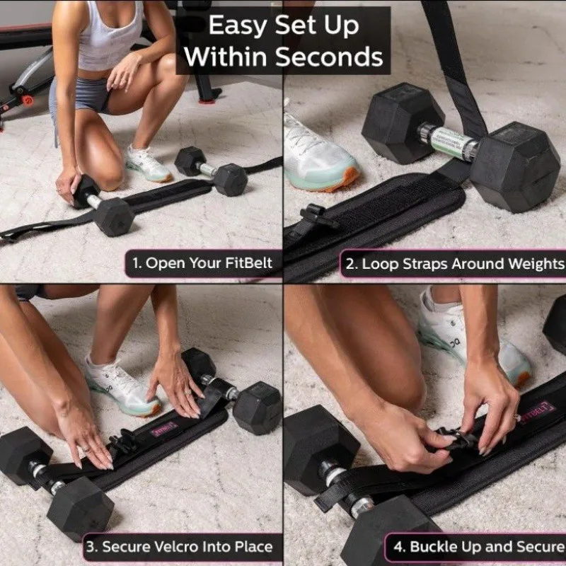 Zethink Factory Hip Thrust Belt Fitness Hip Bridge Belt Pull Up for Dumbbells Kettlebells