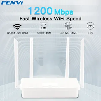 FENVI AC1200 Wi-Fi 라우터 기가비트 이더넷 라우터 듀얼 밴드 2.4GHz 5GHz 무선 네트워크 WiFi 리피터 4x5dBi 안테나 홈