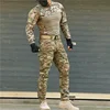 Tactical Suits Combat Shirts Milita Uniform Swat Tshirt Outfit Tatico Tops Airsoft Multicam Camo Hunting Pants Men Clothing 1