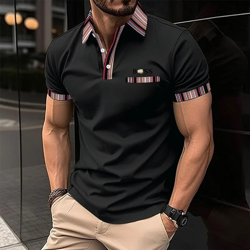 Description Picture 6 of itemMen's summer short-sleeved Polo shirt top Casual Polo shirt