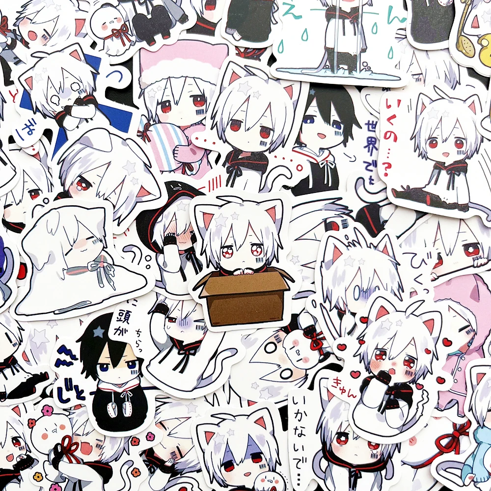 

10/50 шт. Мультяшные японские наклейки Mafumafu аниме певец граффити велосипед Скутер автомобильный шлем ноутбук компьютер оптовая продажа