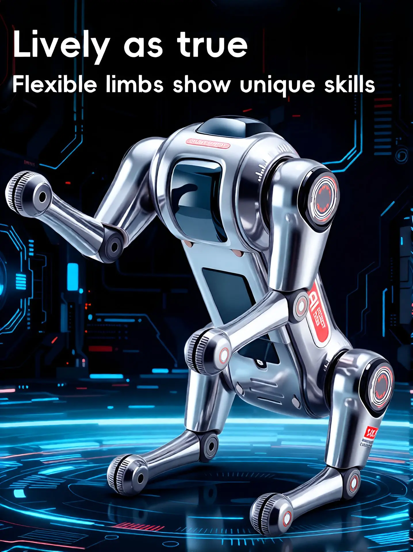 Teeggi Cane Robot Multifunzione RC, Giocattolo Educativo Intelligente Elettrico, Robot Bionico Smart per Bambini, Regalo - immagine 5