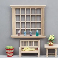 1:12 Dollhouse Mini Window Frame Square Windows Model Furniture Accessories For Doll House Decor Kids Pretend Play Toys 2