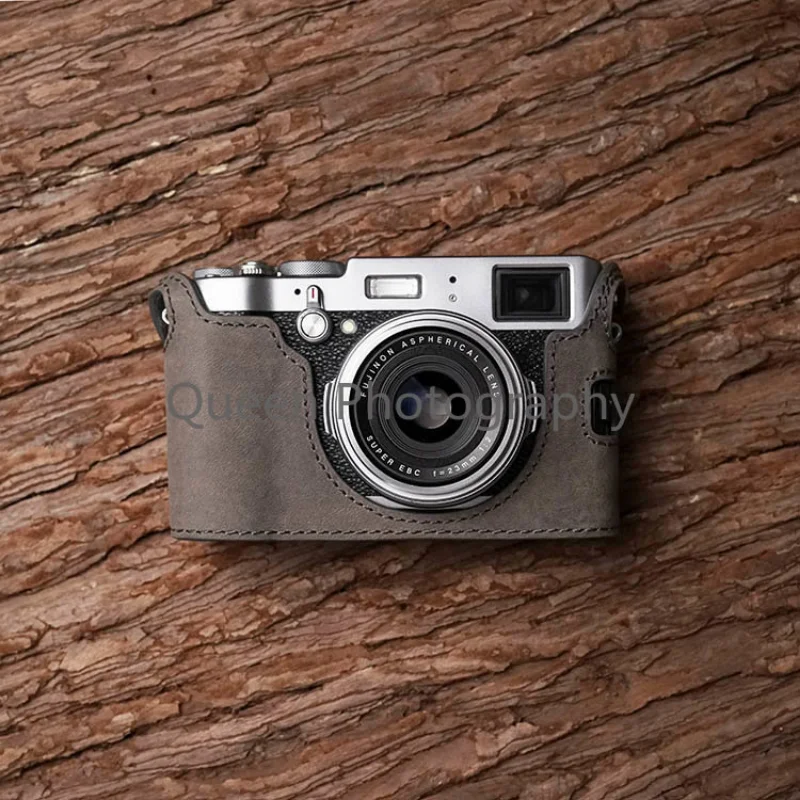 

Полусумка боди для камеры Fuji X100F ручной работы из натуральной кожи