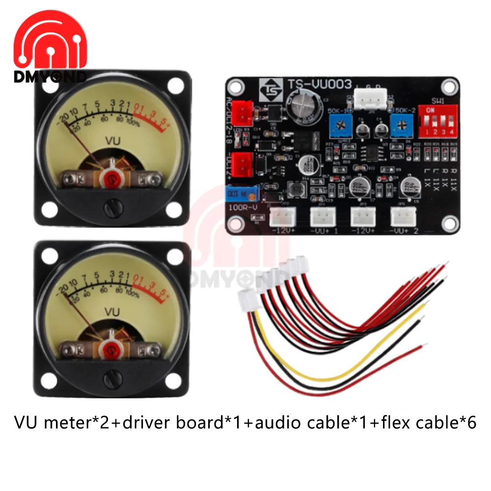 Tr-35 2Q 500Ua Panel Vu Meter 6-12V Lampadina Warm Back Light Recording Audio Level Amp Meter Per Apparecchiature Audio, Vu Panel Meter