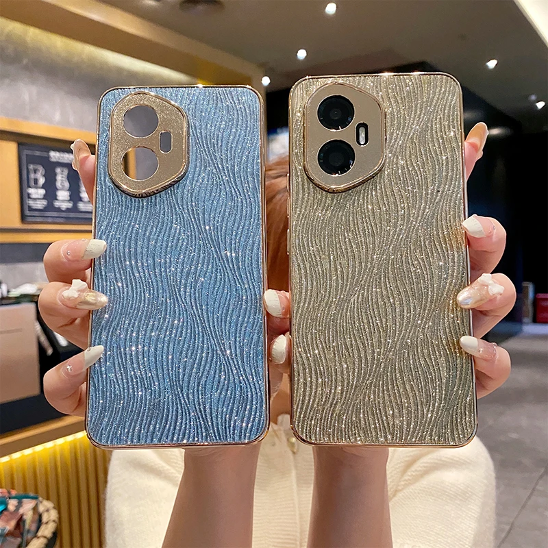 Luxury Bling Glitter Rose Phone Case - Electroplated Shockproof Hard PC Cover