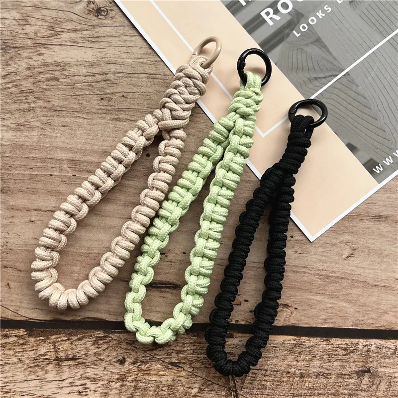 Braided Outdoor Wrist Strap Keychain for Phone and Camera Accessories