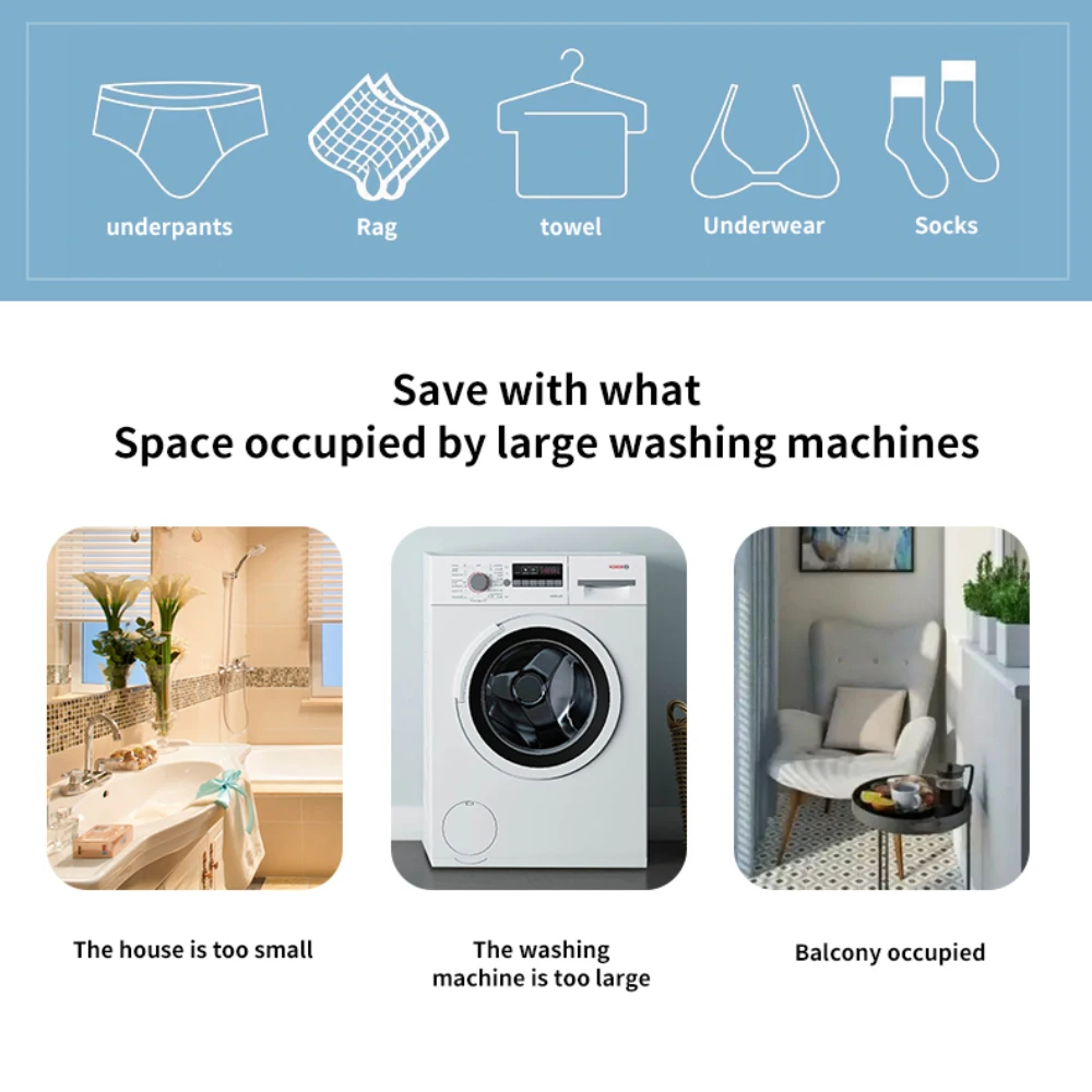 The New Portable Washing Machine for Clothes Dormitory USB Spin Turbo  Washing Machine Home-appliance Mini Clothes Washer Small - AliExpress