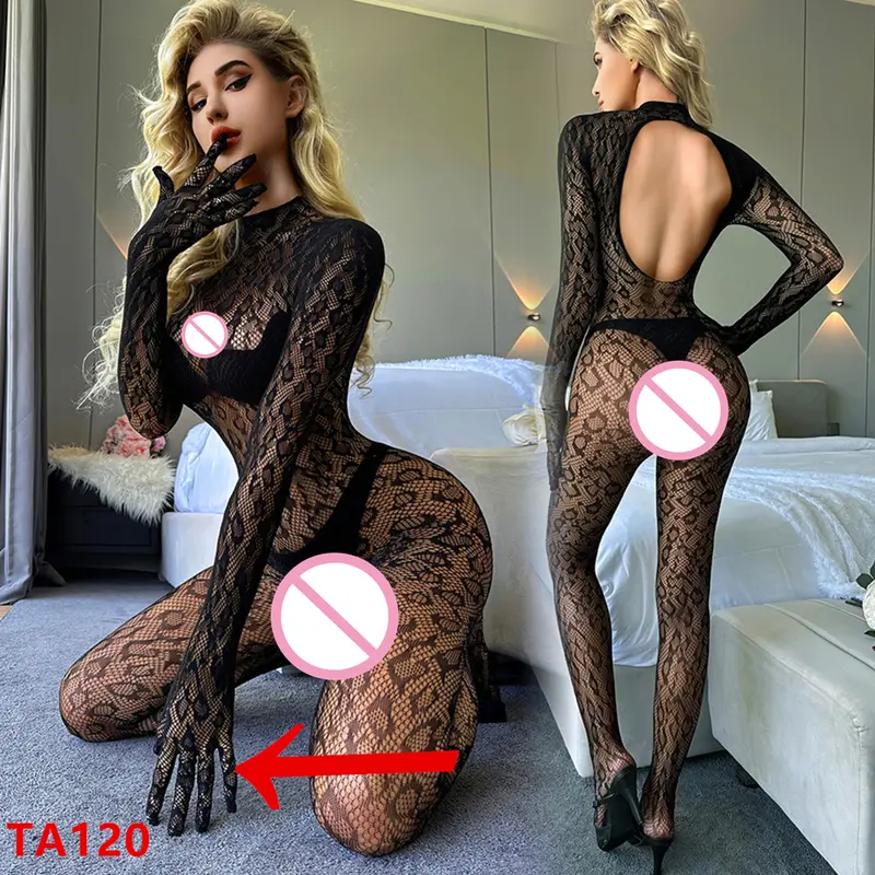 Women Lingeries Leopard Vintage Fashion Lace Up Suits Black Sexy Slim Bodysuits Jumpsuit Streetwear Long Sleeve Backless Bodycon - Image 8