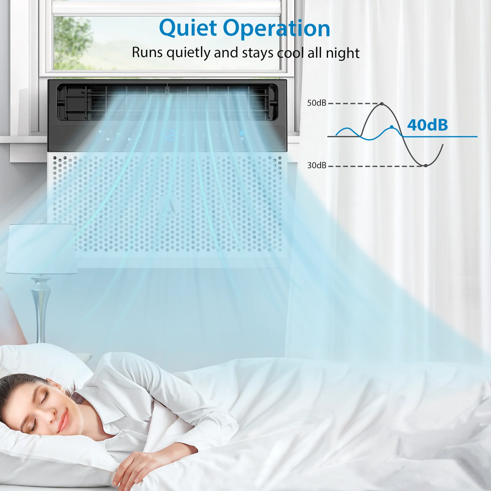 6000 BTU Window Air Conditioner With Washable Filter, Remote Control, Quiet Operation,Fan,Cools Up to 269 Square Feet, 115V/60Hz 4