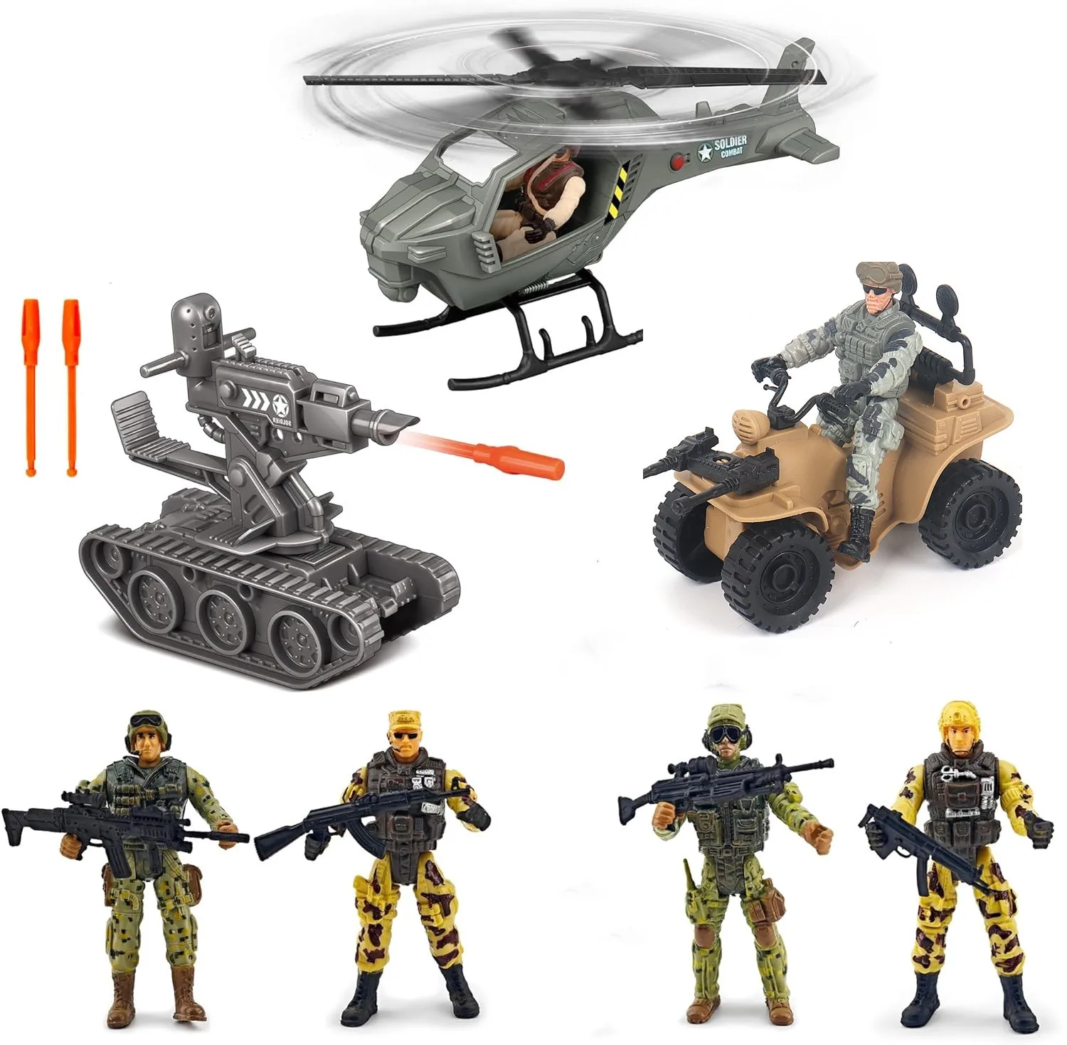 

Army Toys for Boys,Military Toy Set Army Men Toy Soldiers Action Figures,Military Airplane Toy,Great Gift Toy for Kids