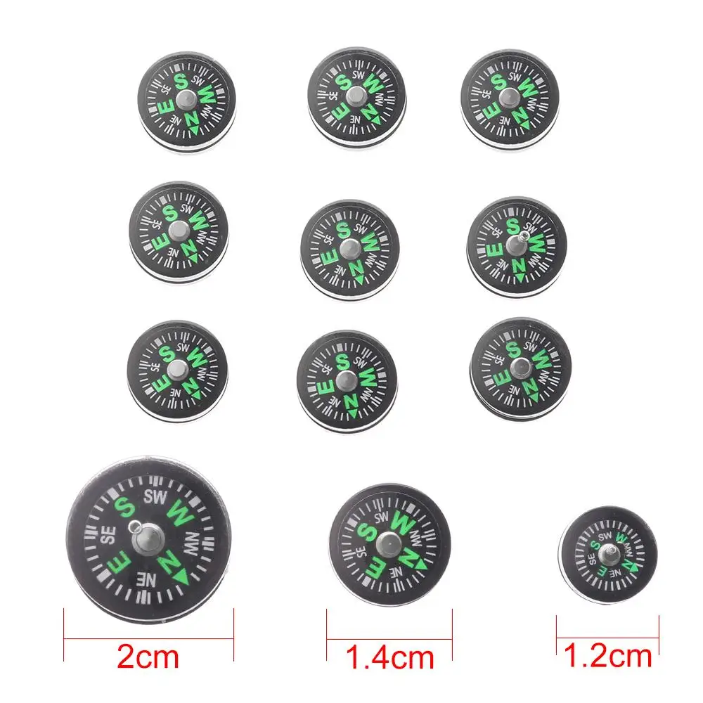 Portable Compass 10pcs Portable Mini Camping Hiking Navigation Portable Handheld Compass Survival Practical Guider