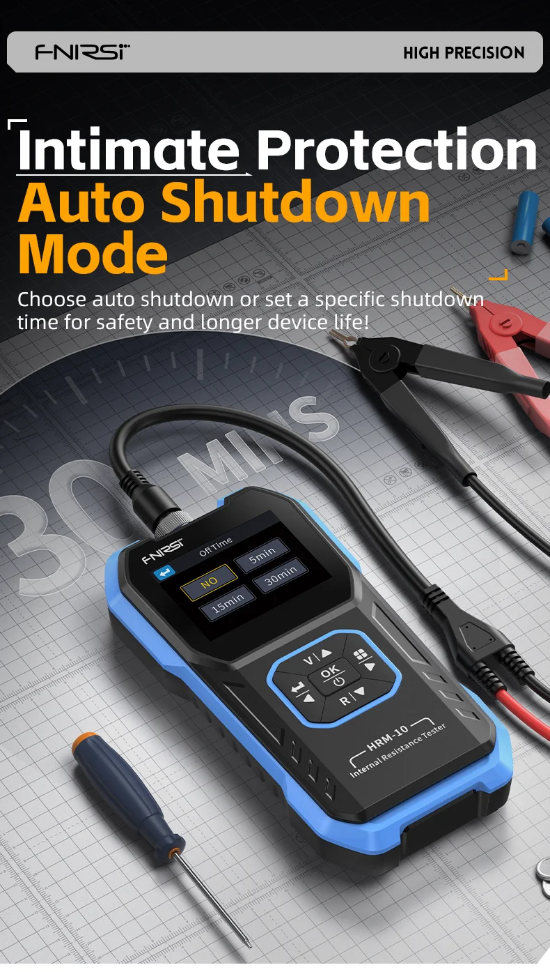 HRM-10 Automotive Tester, 18650 High Precision, AC Lithium Lead Acid Battery Vol