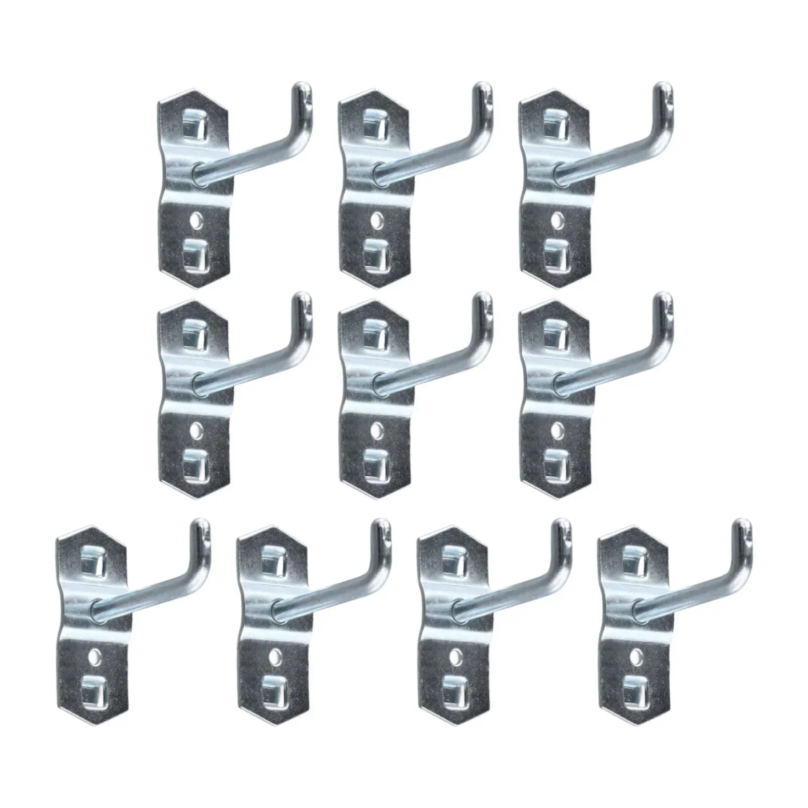 Tool Holder Set 10 Piece with 50mm Slanted Wall Hooks for Pegboards for Tools And Accessories Organization multifunctional hooks