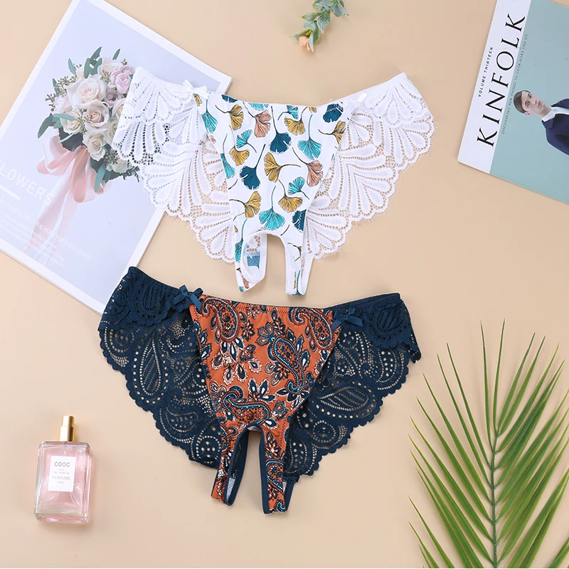 2pc-Underwear-Fashion-Women-Sexy-Open-Crotch-Panties-Lace-Transparent