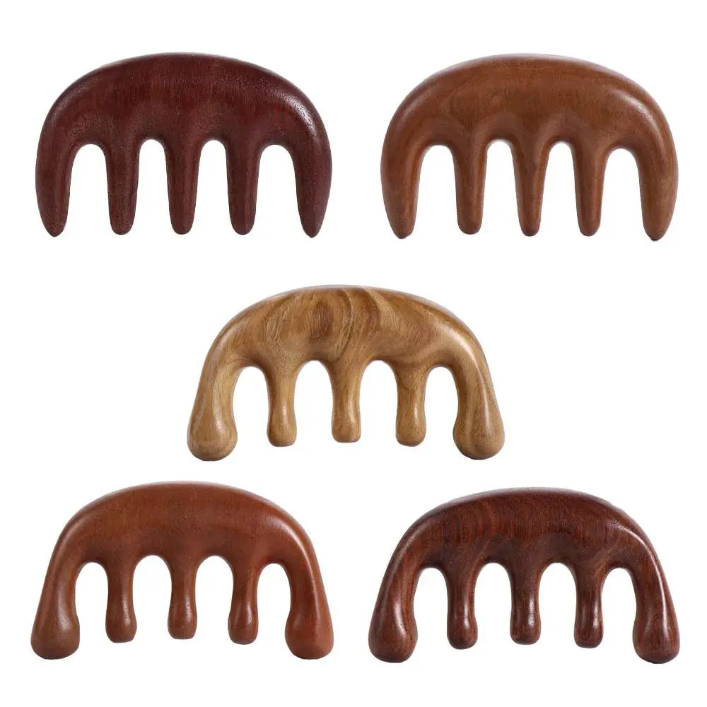 Description Picture 2 of itemAcupressure Gua Sha Meridian Scraping Relaxation Therapy Wooden Massage Comb Scalp Massage Hair Care Tool Wide Teeth Hair Comb