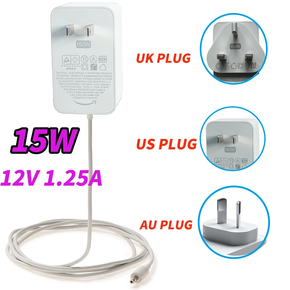 15W Charger for Amazon Echo Pop (newest model) 12V 1.25A Power