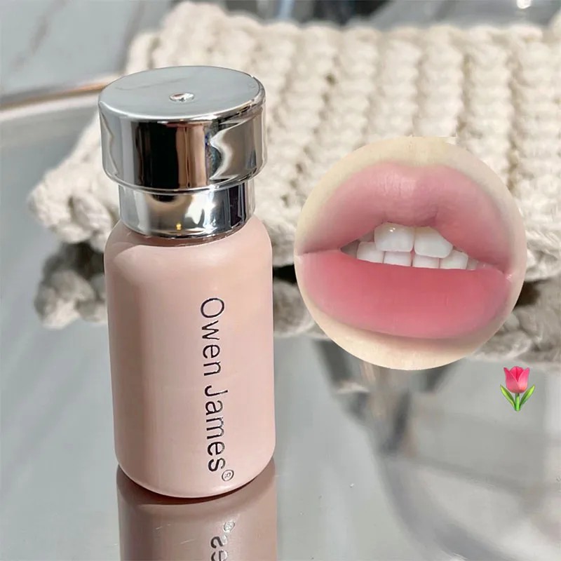 Small Bottle Pink Mist Lip Cream lip gloss lip makeup lip glaze lip tint lip stain Mud Matte Velvet Lip Gloss Clay Long-lasting Color Non-drying Nude Peach Glaze Rouge Tint