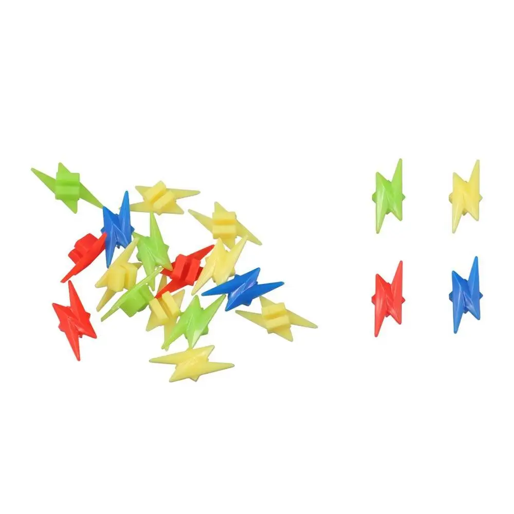 Description Picture 6 of item20PCS Colorful Spoke Beads Mixed Color Star Bicycle Wheel Spoke Beads Plastic Glow Children's Bicycle Decoration