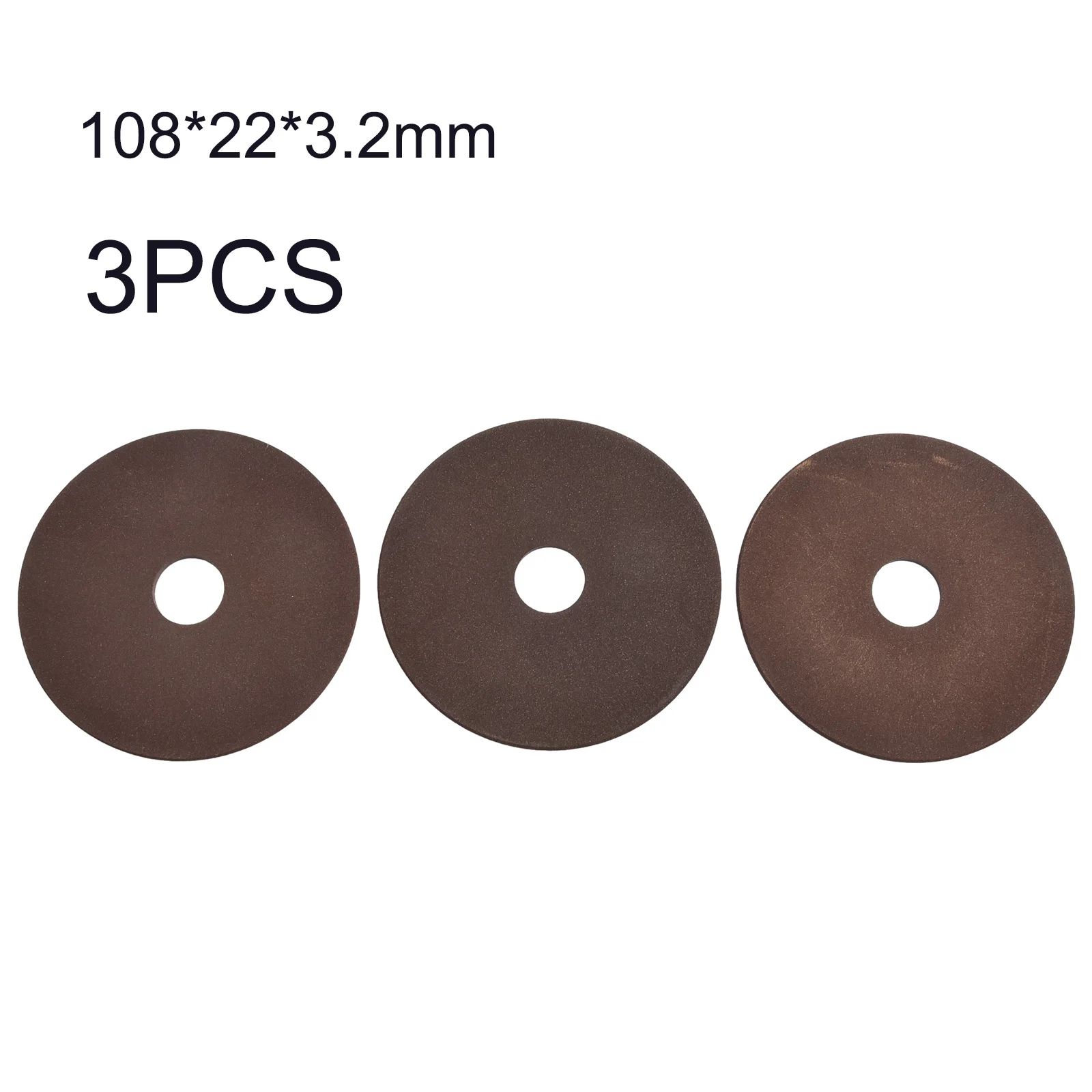 

3pcs Grinding Wheel Disc Pad, Chainsaw Sharpener Grinder Accessory, Polishes & Cuts 3/8 & 404 Chain, Brown, 108x3 2x22mm