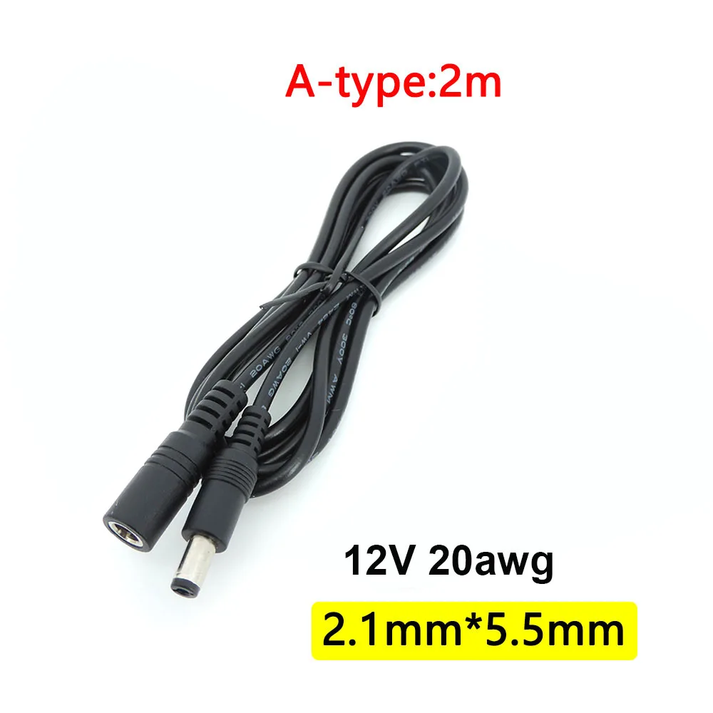 Connettori 12 V CC 5,5 x 2,1 mm Cavo di alimentazione CC a spirale Connettore maschio femmina per adattatore di alimentazione telecamera di sicurezza CCTV Lunghezza 25 cm  13
