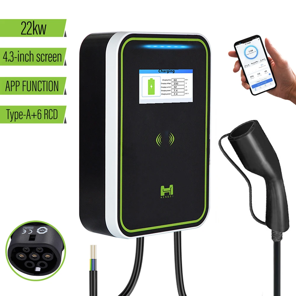 EV Charger Type 2 32A 22kw 3 Phase EVSE Wallbox Electric Car Charging  Station with 5M Cable IEC 62196-2 for Benz for Audi - AliExpress