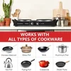 Techwood ES-3203 Hot Plate Electric Double Burner 1800W for Cooking with Adjustable Temperature & Stay Cool Handles 2