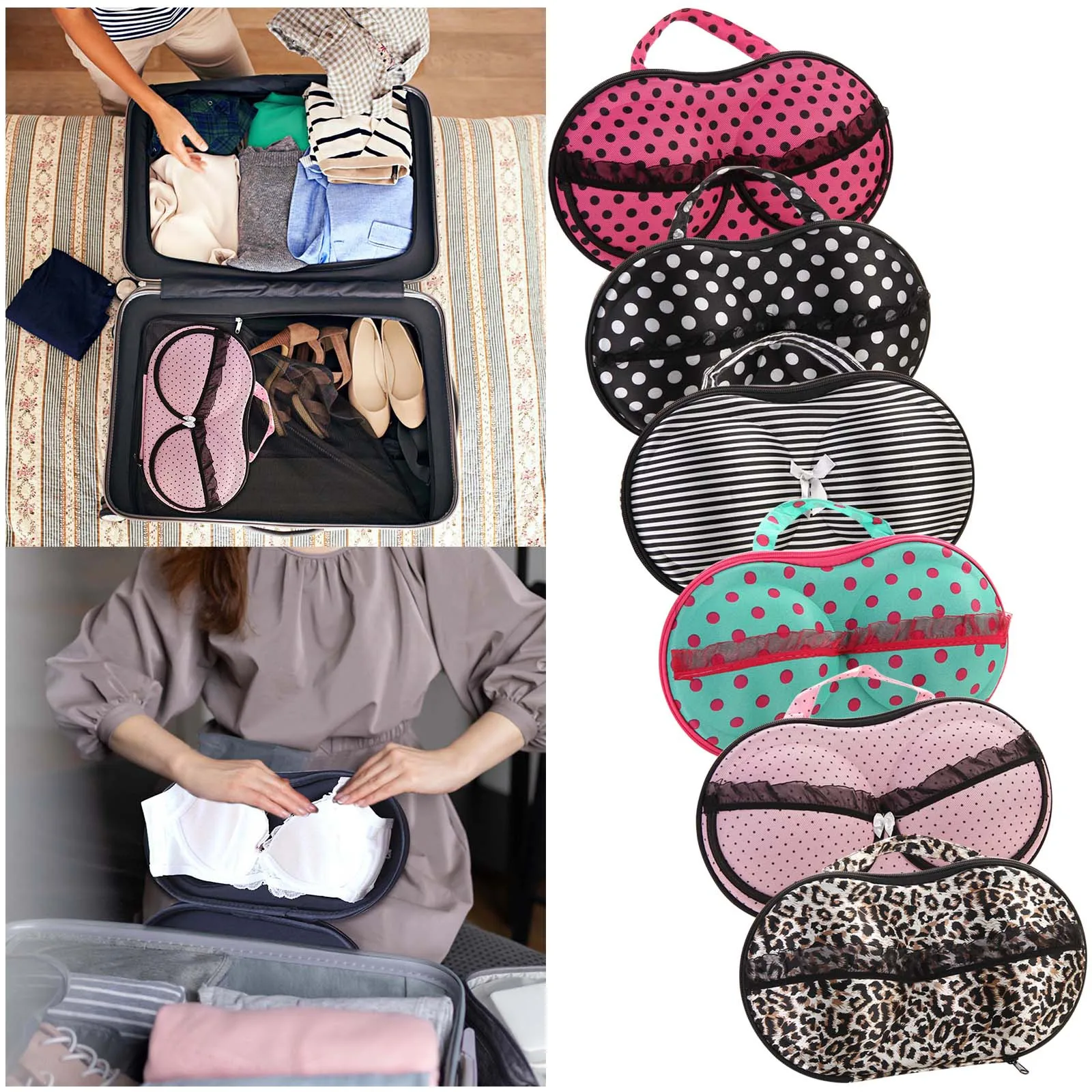 1PC Bra Box Travel Portable Bra Storage Bags Cute Underwear Lingerie Protect Case Laundry Protection Home Organizer Accessories