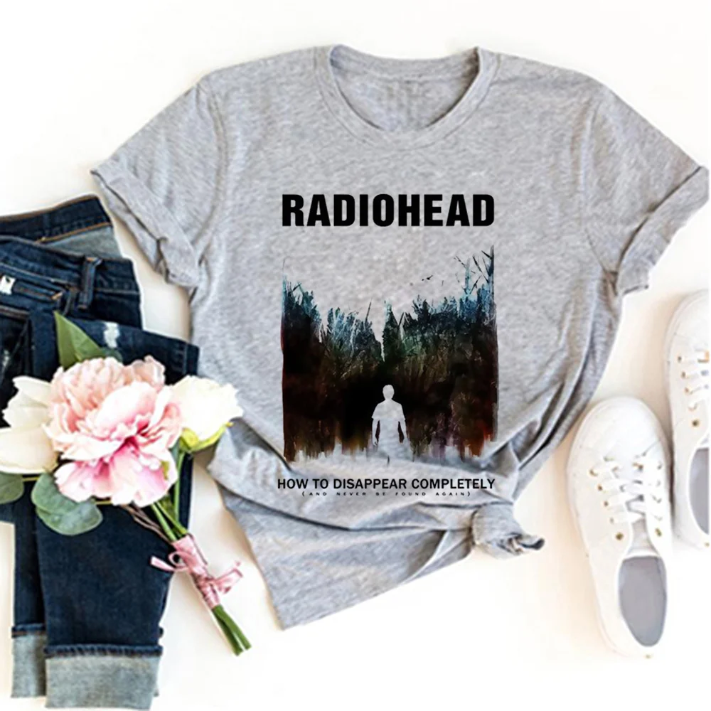 Radiohead 여성용 티셔츠, 소녀 애니메이션 의류, 디자이너 티셔츠