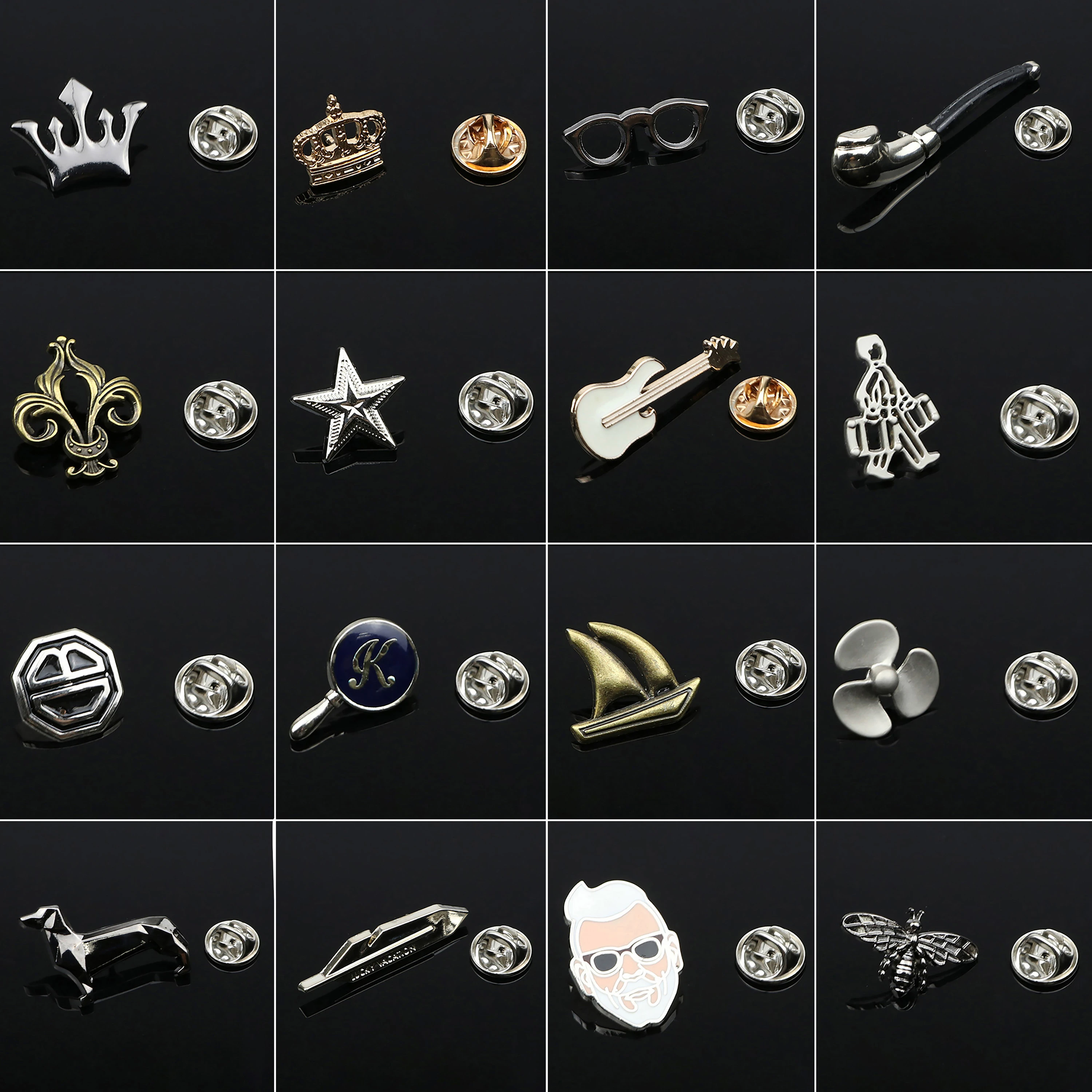 Crown Lapel Pin Men Suit Crown Brooch Bag Decorations Hats Suits