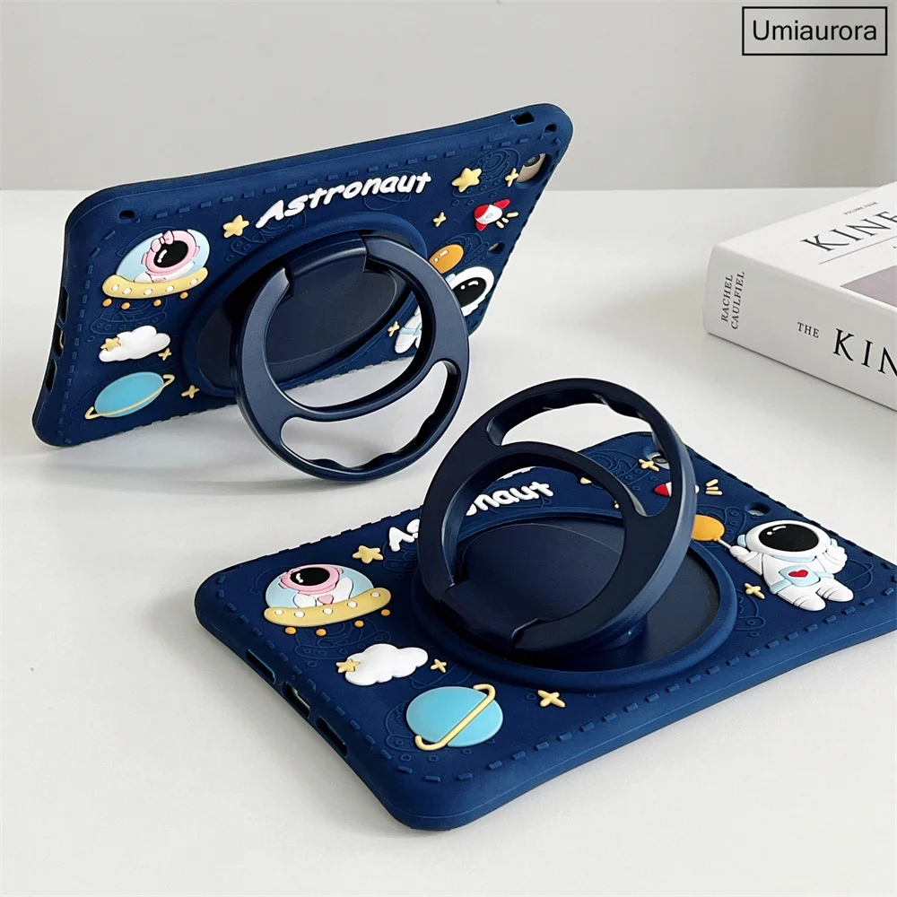 Cartoon Handle Tablet Case para Samsung Capa Stand Rotação 360 Galaxy Tab a 8.0 Sm-t290 a7 Lite Sm-t220 Sm-t500 a8 10.5 Sm-x200 - Imagem 3