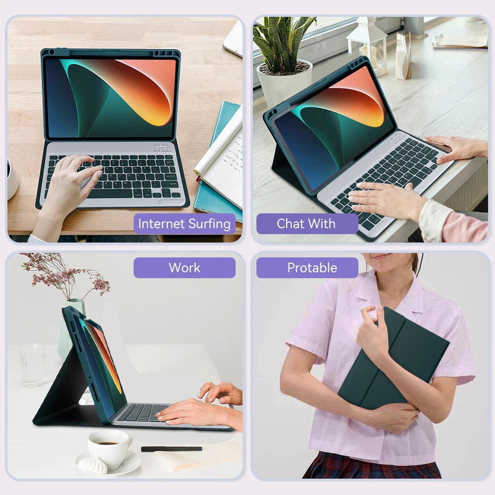 almofada pro bluetooth teclado capa com led