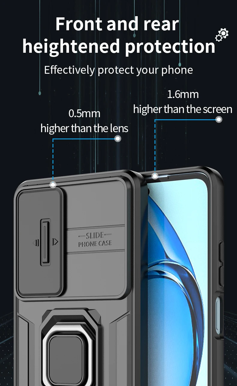 Armor Stossfest Hülle Fir OPPO A60 A79 4G Schutzhülle Ring Magnéithalter Coque Fundas Capa_voghion.com