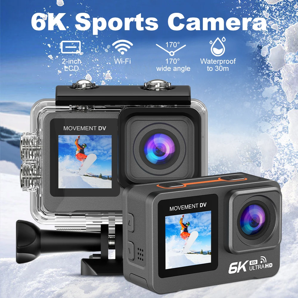 YNFECN 6K 4k 60fps WiFi Anti-shake action camera Waterproof  Sport Camera With go Remote Control pro Camcorder 3
