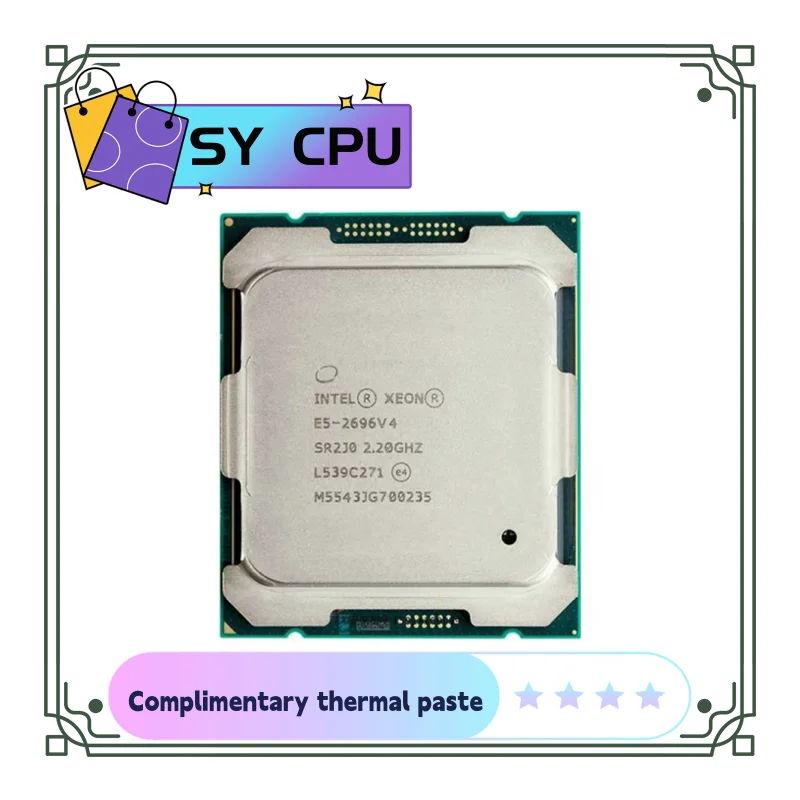 

Used Xeon E5 2696 V4 processor 2.2GHz 55M 22-Core 44 Thread 150W 14nm LGA 2011-3 CPU X99 motherboard