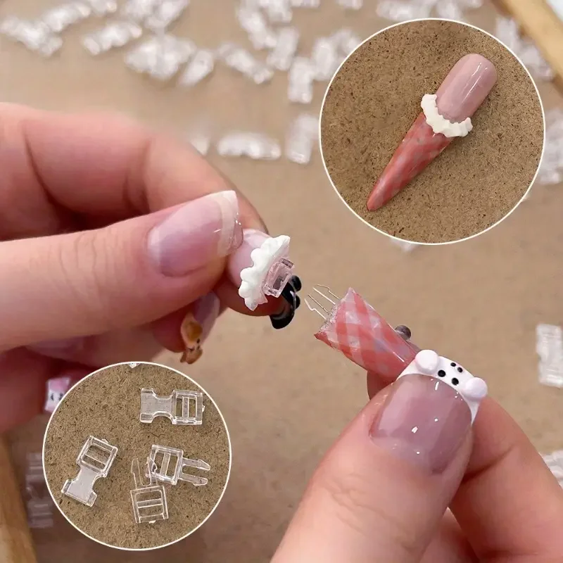 Gefälschte Nagel Verlängerung Spleißen Schnalle Abnehmbare Snap Transparent Unsichtbare Nagel Patch Fixateur Nail art Werkzeuge Für DIY Dekorationen – Detail 3