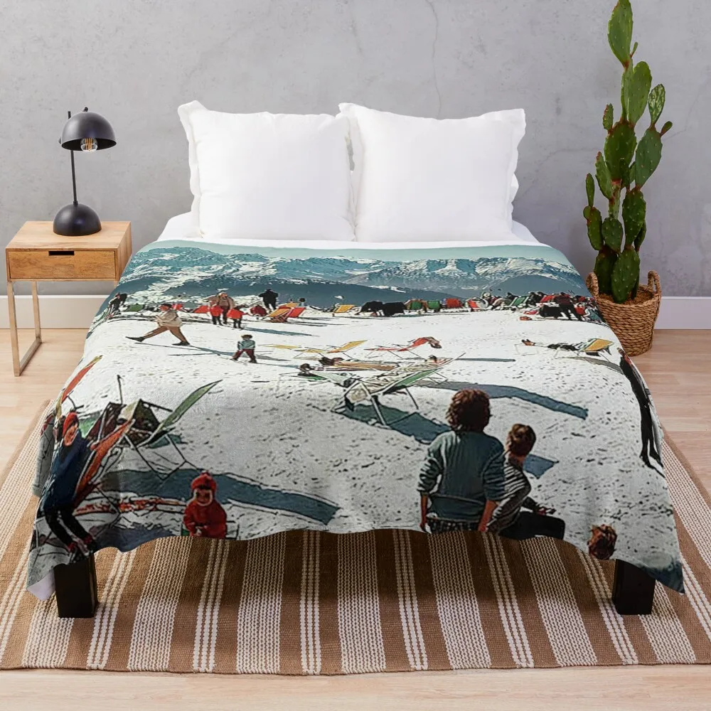 

Verbier Vacations Throw Blanket Blankets For Sofas Big Thick Furry Couple Blanket