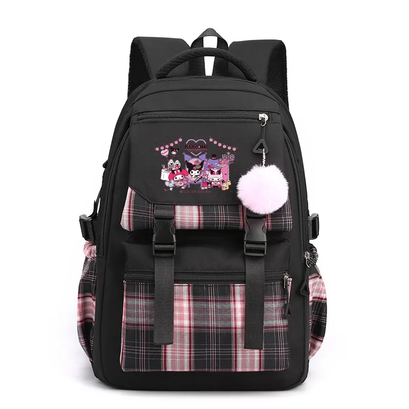 

Sanrio Kuromi Schoolbag Primary School Student Korean Version Cute Cartoon Girl Jk Backpack Melody Backpack Girl