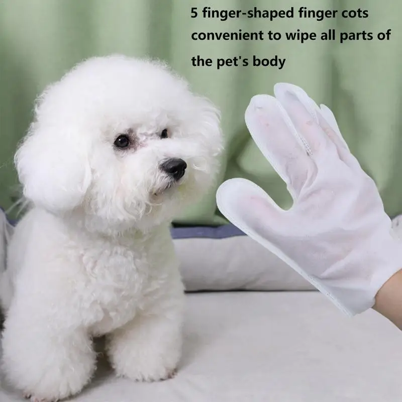 pet Teeth Cleaning Finger Wipes for cat dog Ear Eyes Wipes Pads Tear Stain Food-Grade Effective Finger Toothbrush pet supplies 8 6 PCS Pet Wet Wipes Portable Wet Towels Eye Tear Ear Stain Remover Cat Dog Pet Cleaning Wet Wipes Gentle Deodorizing Cleaner