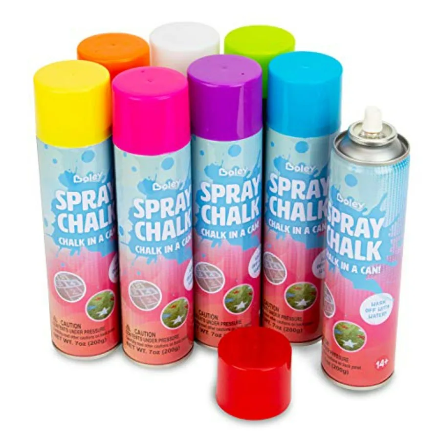 Washable Spray Chalk 8 Pack Vibrant Colors