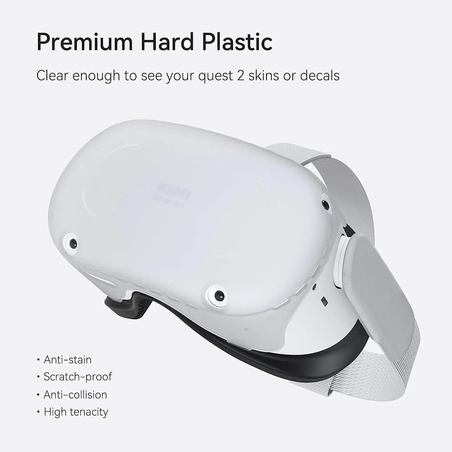 KIWI design VR Shell for Quest 2 Protective Cover with Two Side Protective Shell Cover Protector vr lens protector