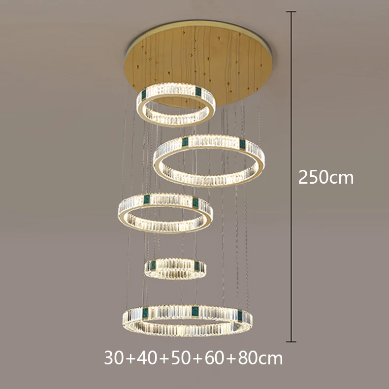 Description Picture 5 of itemModern home decoration crystal chandelier, stair Pendant lamp, living room Pendant lights, interior lighting