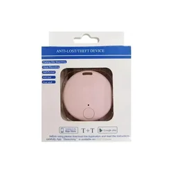 Enhanced Bluetooth 5.0 GPS Tracker for Pets, Kids, Bags, and Wallets - Smart Anti - Lost Locator Device (Light Pink Color Box)