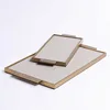 Rectangular Metal Tray Simple Modern Leather Tray Model Room Decoration Family Living Room Coffee Table Storage Home Organizer 2