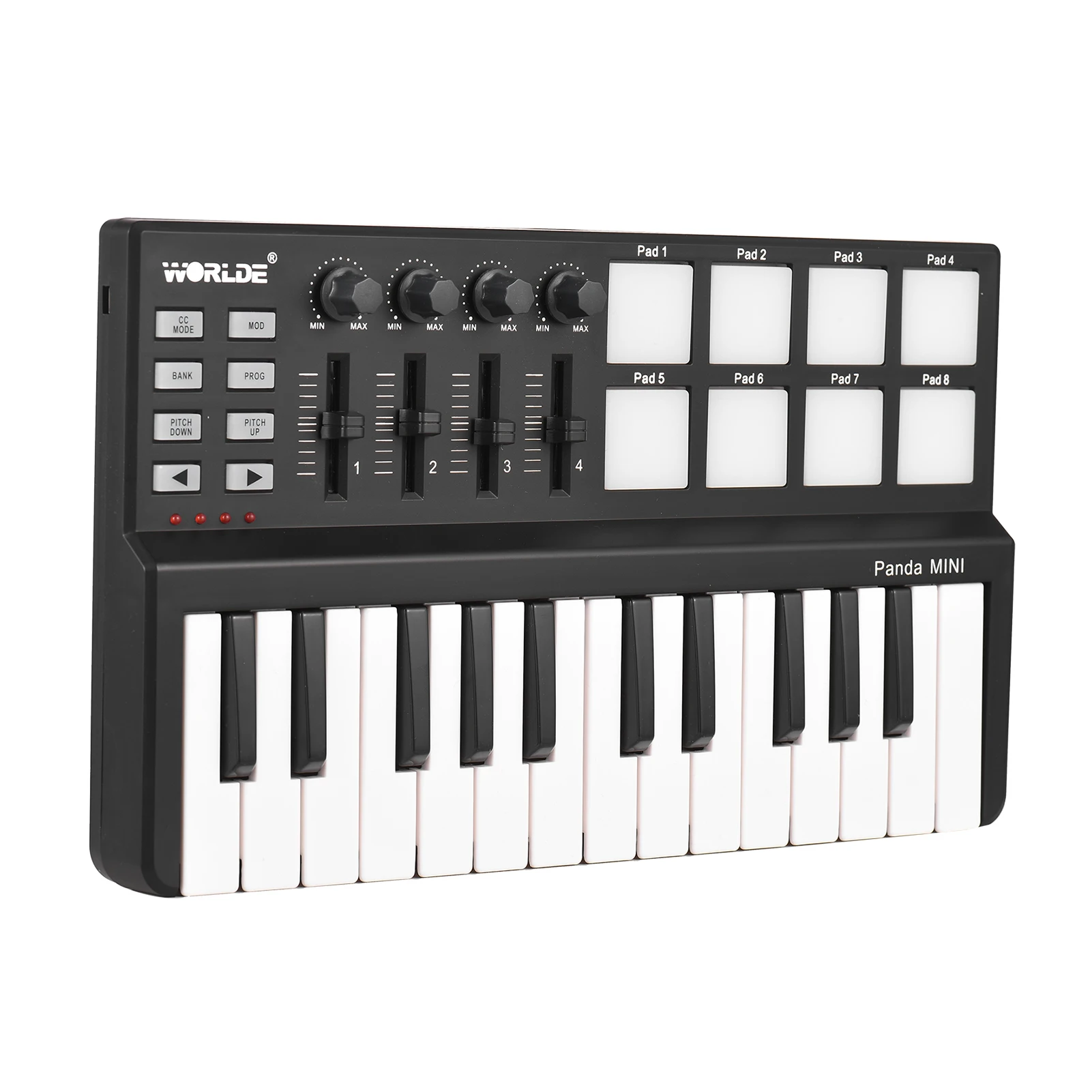 Worlde Panda Midi Keyboard Mini 25-key Usb Electric Keyboard And Drum Pad Midi Controller Musical Midi - Parts & Accessories - AliExpress