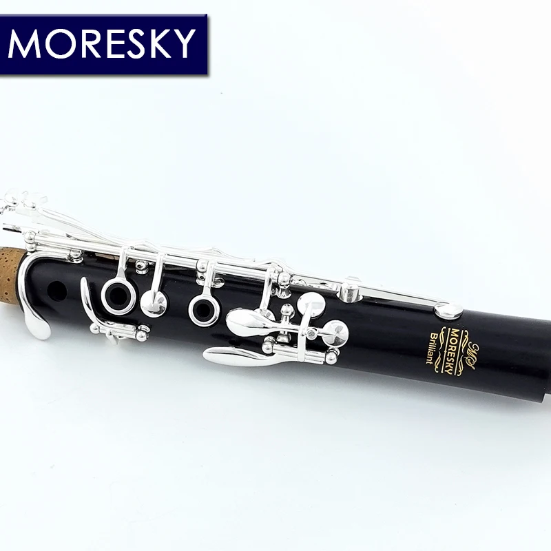 MORESKY Ebony Wood/Grenadilla Professional Clarinet A Silver Plated 19 Keys Klarnet &middot;Brilliant
