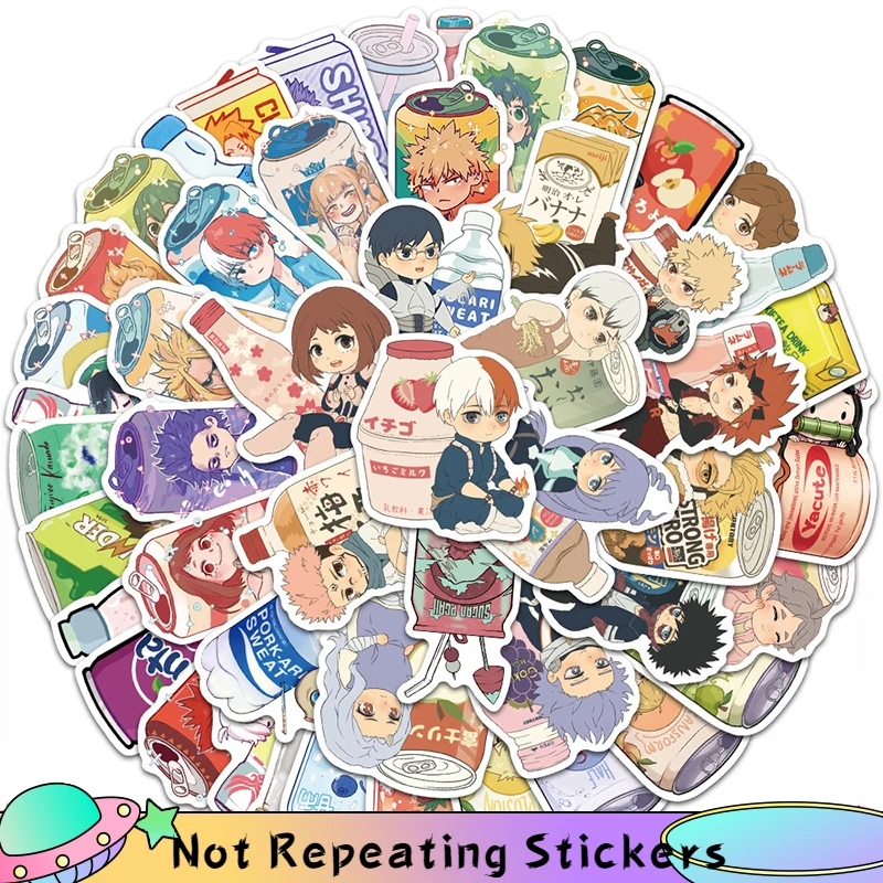 10/50Pcs/pack Cartoon Chibi Soda Drinks Anime Game Graffiti Stickers For Diy Luggage Laptop Phone Kids Guitar Gift Skateboard |